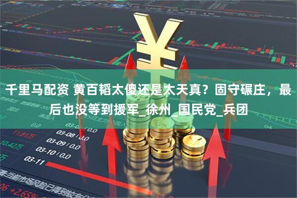 千里马配资 黄百韬太傻还是太天真？固守碾庄，最后也没等到援军_徐州_国民党_兵团