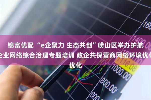 锦富优配 “e企聚力 生态共创”崂山区举办护航企业网络综合治理专题培训 政企共探营商网络环境优化